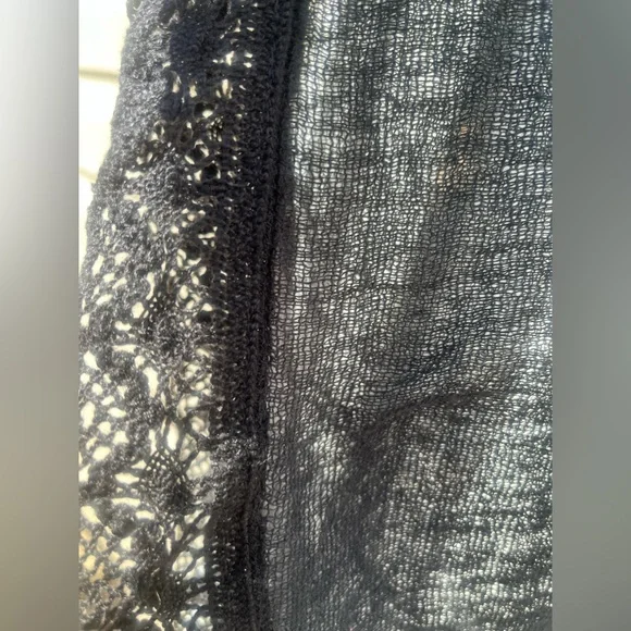 Ralph Lauren Denim & Supply Black off shoulder gauze lace Top w/ bell sleeves - Picture 10 of 16